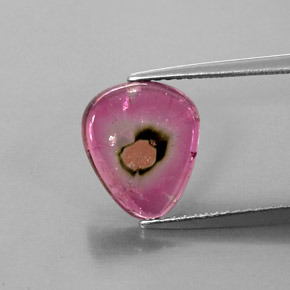 Turmalina multicolor natural de 2,56 ct, transparente, transparente / translúcido