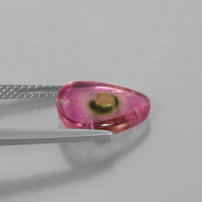 Turmalina multicolor natural de 2,56 ct, transparente, transparente / translúcido