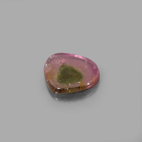 Turmalina multicolor natural de 3,49 ct, transparente, transparente / translúcido