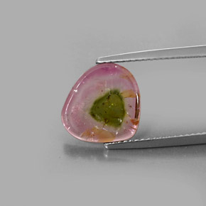 Turmalina multicolor natural de 3,49 ct, transparente, transparente / translúcido