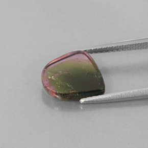 Turmalina multicolor natural de 2,24 ct, transparente, transparente / translúcido