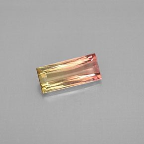 Turmalina multicolor natural de 1,02 ct, baguette, VVS