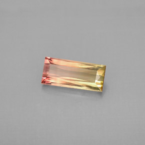 Turmalina multicolor natural de 1,02 ct, baguette, VVS