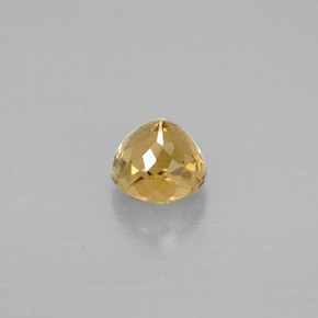 Turmalina amarillo natural de 0,90 ct, corte redondo, VVS