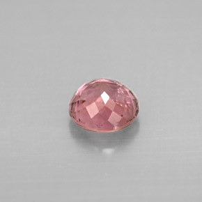 Turmalina rosa natural de 1,06 ct, corte redondo, VVS