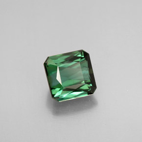 Turmalina verde natural de 1,58 ct, corte esmeralda, VVS-VS
