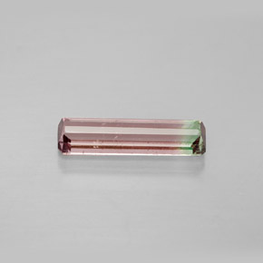 Turmalina multicolor natural de 1,68 ct, corte esmeralda, VVS-VS