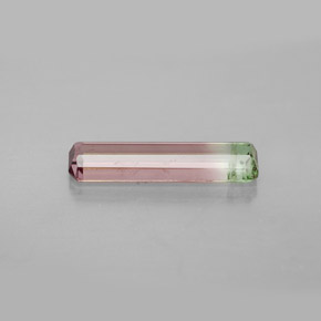 Turmalina multicolor natural de 1,36 ct, corte esmeralda, VS