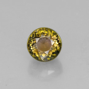 Turmalina multicolor natural de 1,14 ct, corte redondo, VVS
