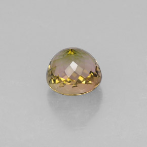 Turmalina multicolor natural de 1,14 ct, corte redondo, VVS