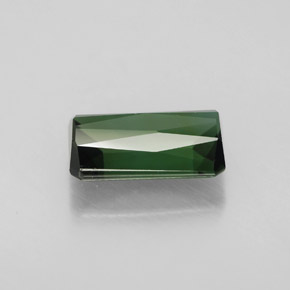 Turmalina verde natural de 2,15 ct, corte esmeralda, VVS