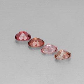 Gemas de turmalina multicolor natural de  ct, corte óvalo, VVS-VS