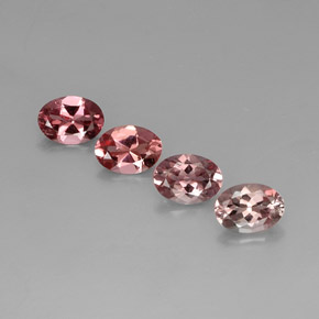 Gemas de turmalina multicolor natural de  ct, corte óvalo, VVS-VS