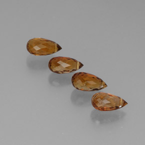 Gemas de turmalina naranja natural de  ct, briolette, VVS