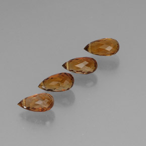 Gemas de turmalina naranja natural de  ct, briolette, VVS