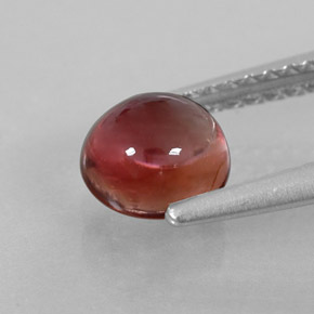 Turmalina multicolor natural de 1,15 ct, corte redondo, transparente