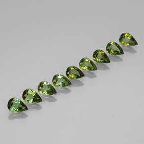 Gemas de turmalina verde natural de  ct, en forma de pera, VVS-VS
