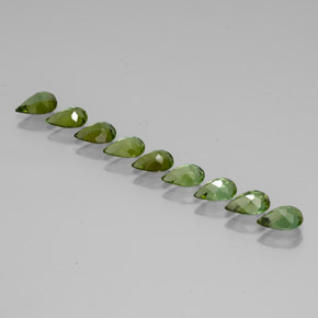 Gemas de turmalina verde natural de  ct, en forma de pera, VVS-VS
