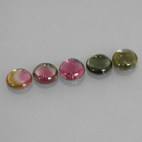 Gemas de turmalina multicolor natural de  ct, transparente, transparente / translúcido