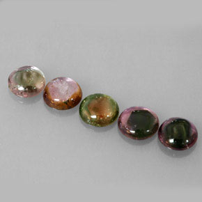 Gemas de turmalina multicolor natural de  ct, transparente, transparente / translúcido
