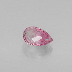 Turmalina rosa natural de 0,74 ct, briolette, VS