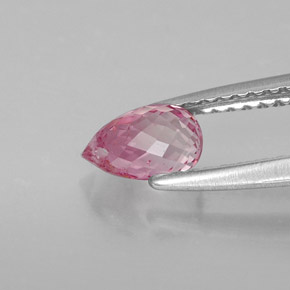 Turmalina rosa natural de 0,74 ct, briolette, VS