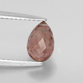 Turmalina rosa natural de 1,31 ct, briolette, VS-SI