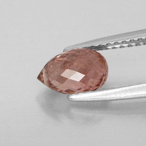 Turmalina rosa natural de 1,31 ct, briolette, VS-SI