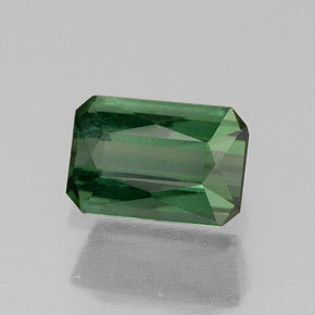Turmalina verde natural de 0,75 ct, corte esmeralda, VVS-VS