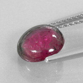 Turmalina multicolor natural de 1,41 ct, corte redondo, translúcido