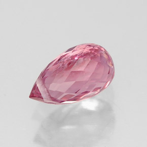 Turmalina rosa natural de 0,92 ct, briolette, VS