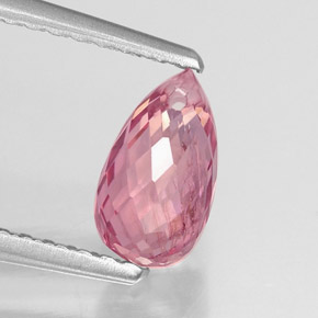 Turmalina rosa natural de 0,92 ct, briolette, VS