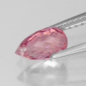 Turmalina rosa natural de 0,92 ct, briolette, VS