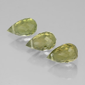 Gemas de turmalina verde natural de 1,68 ct, briolette, VS