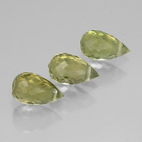 Gemas de turmalina verde natural de 1,68 ct, briolette, VS