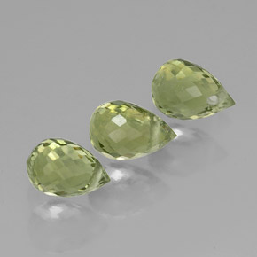 Gemas de turmalina verde natural de  ct, briolette, VS