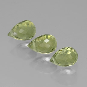 Gemas de turmalina verde natural de  ct, briolette, VS