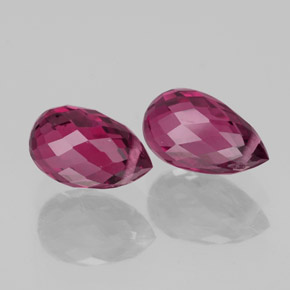 Gemas de turmalina rojo natural de  ct, briolette, VS