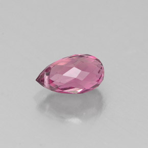 Turmalina rosa natural de 0,62 ct, briolette, VS