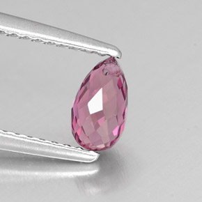 Turmalina rosa natural de 0,62 ct, briolette, VS