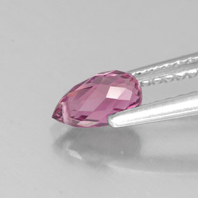Turmalina rosa natural de 0,62 ct, briolette, VS