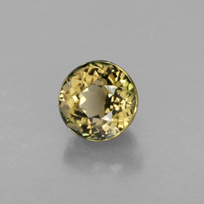 Turmalina multicolor natural de 0,92 ct, corte redondo, VVS