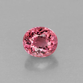 Turmalina rosa natural de 0,73 ct, corte óvalo, VVS