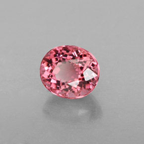 Turmalina rosa natural de 0,73 ct, corte óvalo, VVS