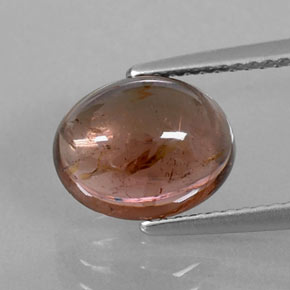 Turmalina marrón natural de 3,30 ct, transparente, transparente / translúcido