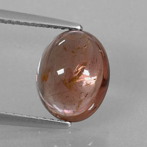 Turmalina marrón natural de 3,30 ct, transparente, transparente / translúcido
