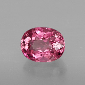 Turmalina rosa natural de 1,32 ct, corte óvalo, VS