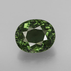 Turmalina verde natural de 2,05 ct, corte óvalo, VVS-VS