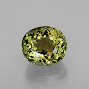 Turmalina verde natural de 1,98 ct, corte óvalo, VVS-VS