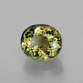 Turmalina verde natural de 1,98 ct, corte óvalo, VVS-VS